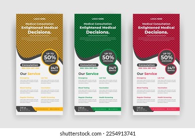 pharmacy healthcare roll up banner design template