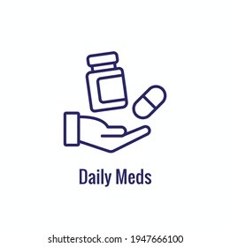 Pharmacy icon with an aspect of the pharma business - outline icon