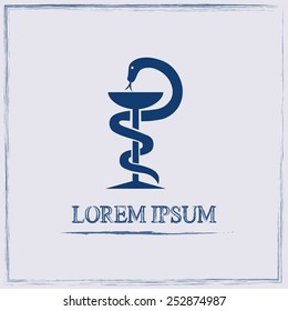 Pharmacy Icon with Caduceus Symbol
