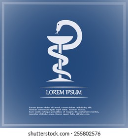 Pharmacy Icon with Caduceus Symbol