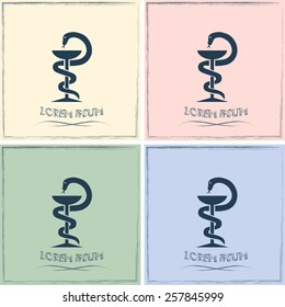 Pharmacy Icon with Caduceus Symbol