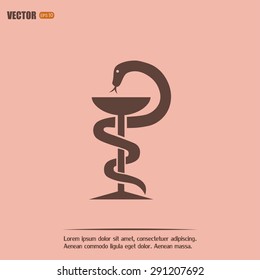 Pharmacy Icon with Caduceus Symbol