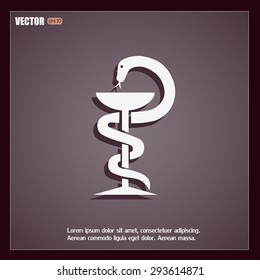 Pharmacy Icon with Caduceus Symbol