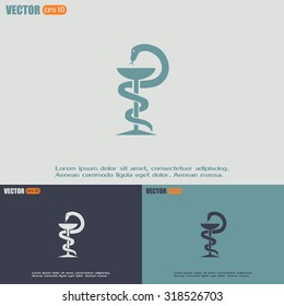 Pharmacy Icon with Caduceus Symbol