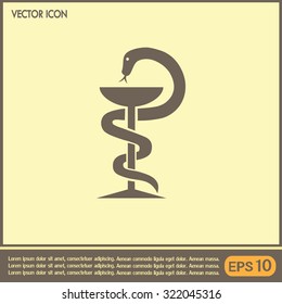 Pharmacy Icon with Caduceus Symbol