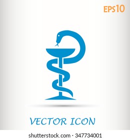 Pharmacy Icon with Caduceus Symbol