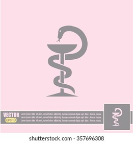 Pharmacy Icon with Caduceus Symbol