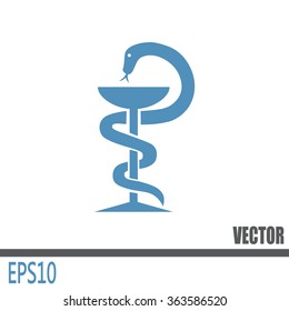 Pharmacy Icon with Caduceus Symbol