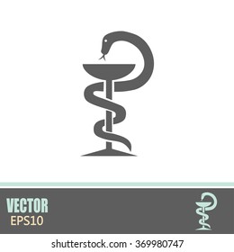 Pharmacy Icon with Caduceus Symbol