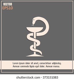 Pharmacy Icon with Caduceus Symbol