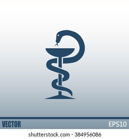 Pharmacy Icon with Caduceus Symbol