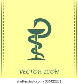 Pharmacy Icon with Caduceus Symbol