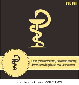 Pharmacy Icon with Caduceus Symbol