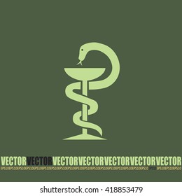 Pharmacy Icon with Caduceus Symbol