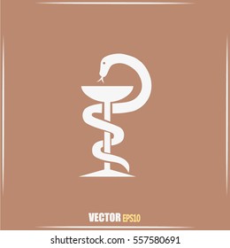 Pharmacy Icon with Caduceus Symbol