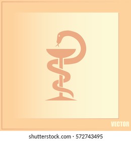 Pharmacy Icon with Caduceus Symbol