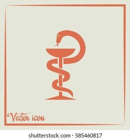 Pharmacy Icon with Caduceus Symbol