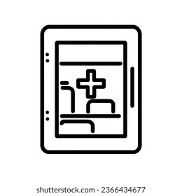 Pharmacy Icon (First Aid Box), True Black Icon