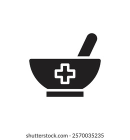 Pharmacy icon Flat simple outline set