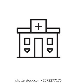 Pharmacy icon Flat vector set outline