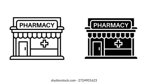 Apotheke Icon Grafikdesign. Vektorsymbol-Illustrationen