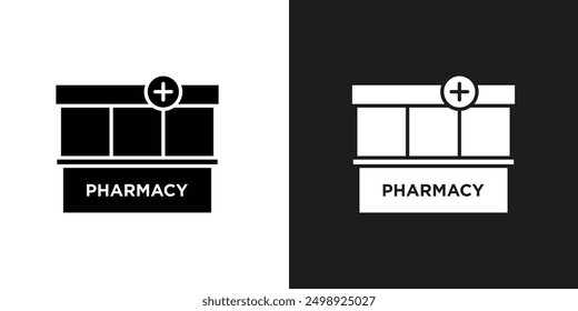 Pharmacy icon line art vector