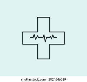 Pharmacy icon line isolated on clean background. Pharmacy icon concept drawing icon line in modern style. Vector illustration for your web site mobile logo app UI design.