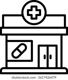 Pharmacy Icon Line Vector Illustration
