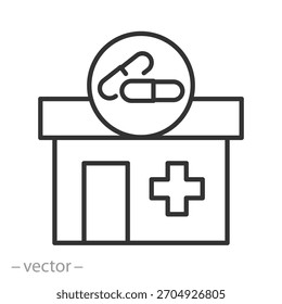 Pharmacy Icon line vector illustration