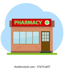 Pharmacy, pharmacy icon, medicine, pills, pharmacist. Flat design, vector illustration, vector.