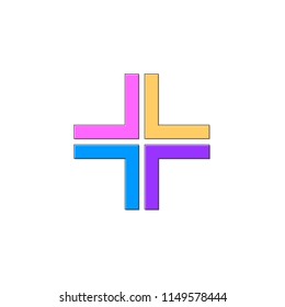 Pharmacy icon, outline design template, vector illustration