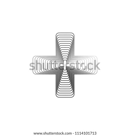 Pharmacy icon, outline design template, vector illustration