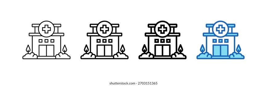 Apotheke Symbol Kontur Stil Vektorgrafik