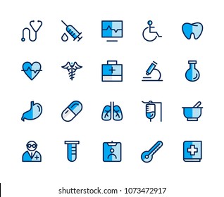 Pharmacy icon set. Available in vector. Fullfiled color style.
