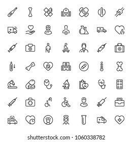 Pharmacy icon set. Collection of high quality black outline logo for web site design and mobile apps. Vector illustration on a white background.