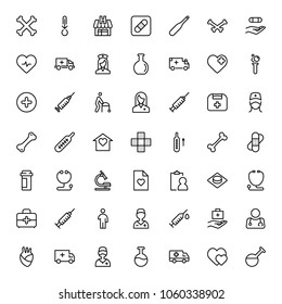 Pharmacy icon set. Collection of high quality black outline logo for web site design and mobile apps. Vector illustration on a white background.