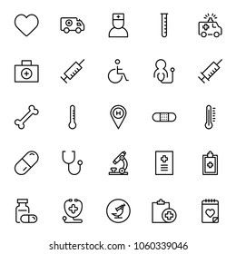 Pharmacy icon set. Collection of high quality black outline logo for web site design and mobile apps. Vector illustration on a white background.