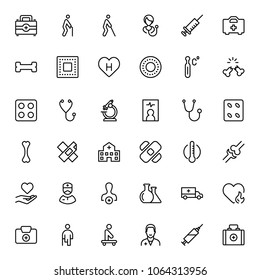 Pharmacy icon set. Collection of high quality black outline logo for web site design and mobile apps. Vector illustration on a white background.