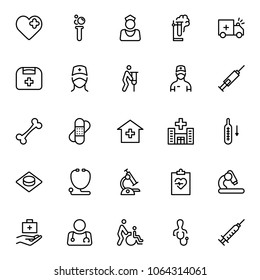 Pharmacy icon set. Collection of high quality black outline logo for web site design and mobile apps. Vector illustration on a white background.