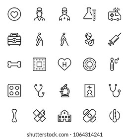 Pharmacy icon set. Collection of high quality black outline logo for web site design and mobile apps. Vector illustration on a white background.