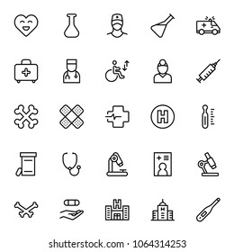Pharmacy icon set. Collection of high quality black outline logo for web site design and mobile apps. Vector illustration on a white background.