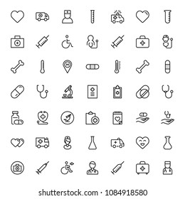Pharmacy icon set. Collection of high quality black outline logo for web site design and mobile apps. Vector illustration on a white background.