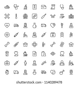 Pharmacy icon set. Collection of high quality black outline logo for web site design and mobile apps. Vector illustration on a white background.