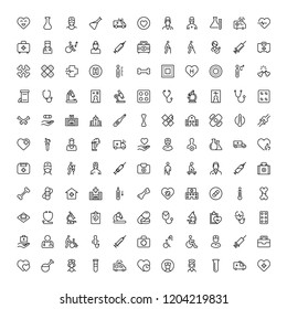 Pharmacy icon set. Collection of high quality black outline logo for web site design and mobile apps. Vector illustration on a white background.