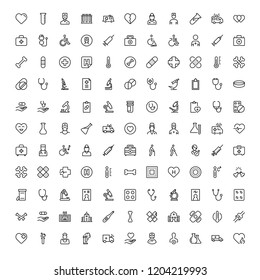 Pharmacy icon set. Collection of high quality black outline logo for web site design and mobile apps. Vector illustration on a white background.