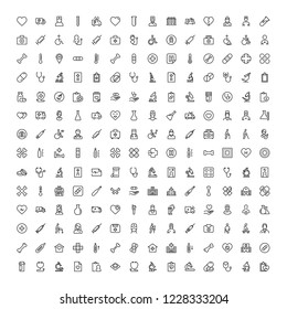 Pharmacy icon set. Collection of high quality black outline logo for web site design and mobile apps. Vector illustration on a white background.
