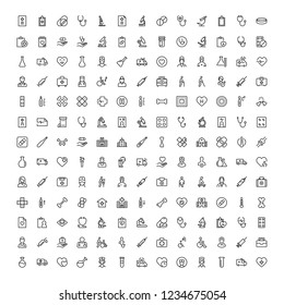 Pharmacy icon set. Collection of high quality black outline logo for web site design and mobile apps. Vector illustration on a white background.