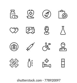 Pharmacy Icon Set Collection High Quality Stock Vector (Royalty Free ...