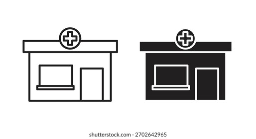 Icono de farmacia simple plana tendencia Diseño gráfico moderno logotipo abstracto