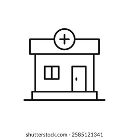 Pharmacy icon. simple thin line vector icon